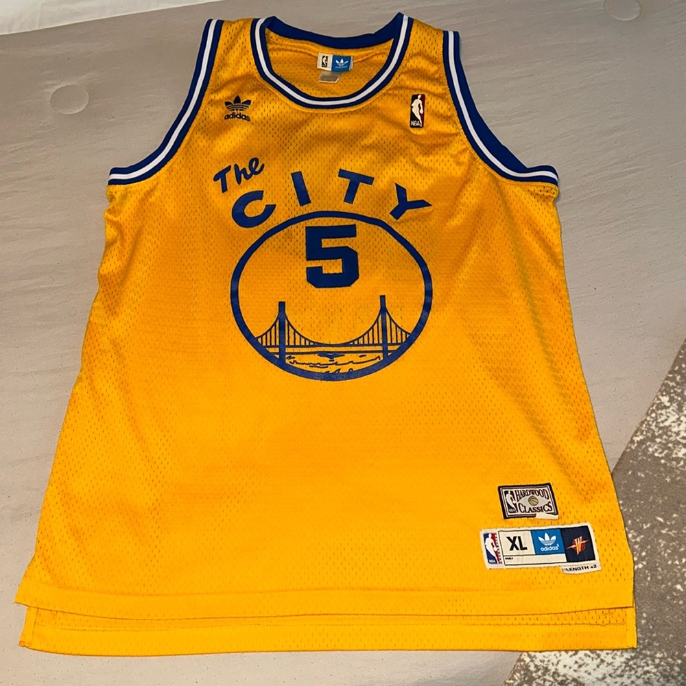 vintage nba warriors hardwood classics adidas Baron Davis 5 basketball jersey xl
